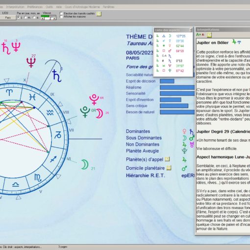 Logiciel d'astrologie de thème astral
